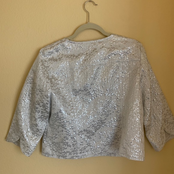 Ruby Rd. Silver Textured Blazer - Picture 4 of 4